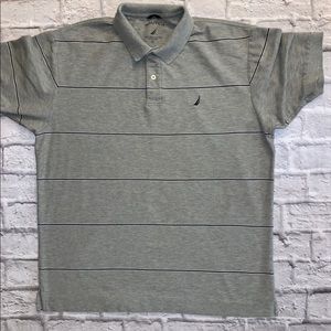 NAUTICA GRAY BLUE POLO MENS SIZE XL